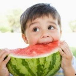 小孩吃瓜手绘头像,手绘小孩吃瓜头像的童真瞬间